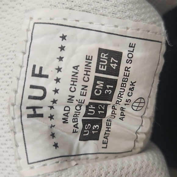 HUF Skateboard Green Suede Sneakers,Men's 13 - Picture 4 of 6